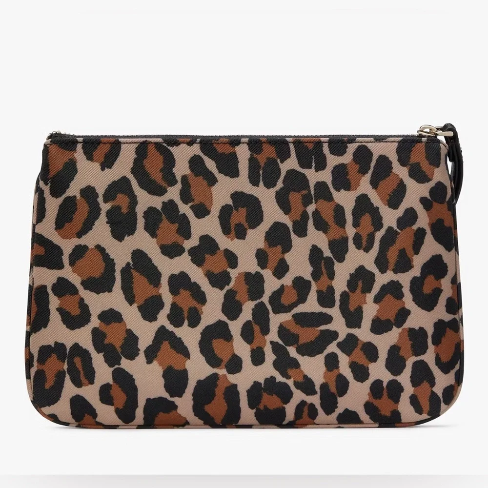 Kate Spade Chelsea Leopard Medium Wristlet Pouch
